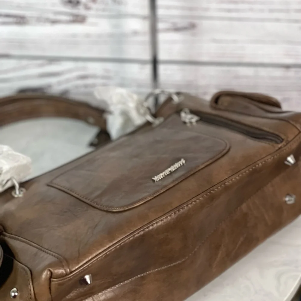 Montana West Cut-Out Collection Concealed Carry Carry Satchel + Wallet - Picture 10 of 10